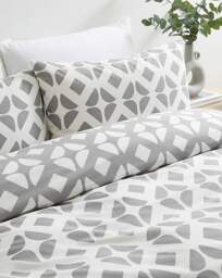 Gray & Osbourn Arran Tile Duvet Set White/Grey - Gray & Osbourn - Size: KING - thumbnail 5