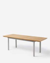 Ashford Extendable Table with Ava Fabric Cream / Taupe - Julipa - thumbnail 4