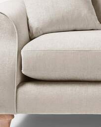 Julipa Colston Chenille 3 Seater Sofa Natural - Julipa - thumbnail 4