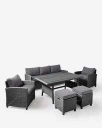 Valencia Lounge Dining Set Grey - JD Williams - thumbnail 3