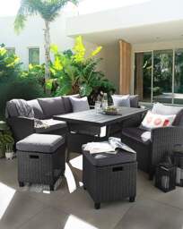 Valencia Lounge Dining Set Grey - JD Williams - thumbnail 1
