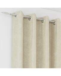 Knightsbridge Black Out Eyelet Curtains Cream - Enhanced Living - Size: 117 x 137cm - thumbnail 4