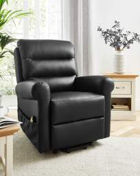 Brockton Recliner Faux Leather Black - JD Williams - thumbnail 1
