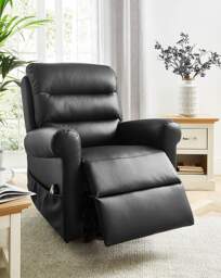 Brockton Recliner Faux Leather Black - JD Williams - thumbnail 4