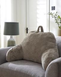 Cuddle Fleece Back Support Cushion Natural - JD Williams