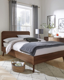 Oslo Bed Frame Walnut - Gray & Osbourn - Size: DOUBLE