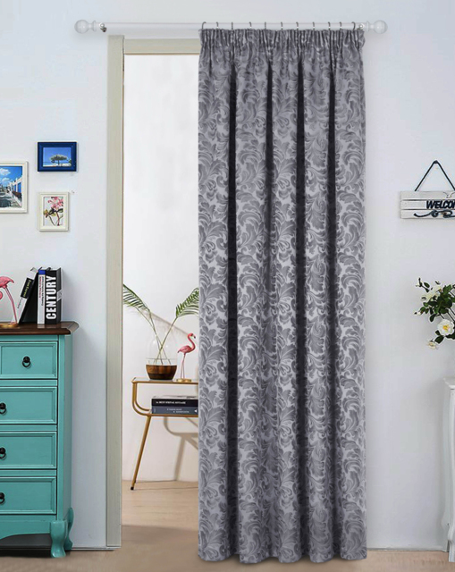 Buckingham Jacquard Door Curtain Grey - Sundour - Size: 168X214 - image 1