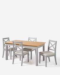 Julipa Table with 4 Ashford Chairs Grey/Grey - thumbnail 5