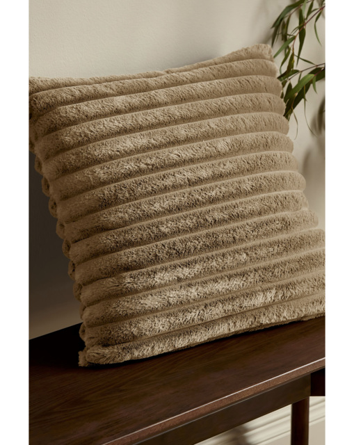 Cosy Ribbed Cushion Natural - Catherine Lansfield - Size: 45X45 - image 1