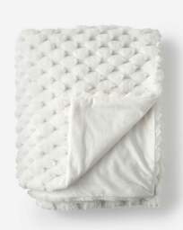Scallop Faux Fur Throw - Ivory Ivory - JD Williams - Size: 120X150 - thumbnail 2