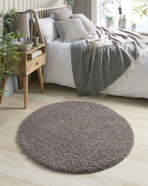Buddy Fleck Washable Rug Circle Mocha - Buddy - Size: 100 DIA - image 1