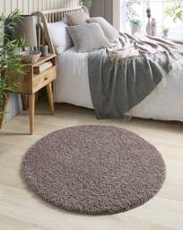 Buddy Fleck Washable Rug Circle Mocha - Buddy - Size: 100 DIA - thumbnail 1