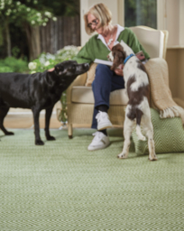 Woven Herringbone Indoor/Outdoor Rug Green - My Mat - Size: 80X150