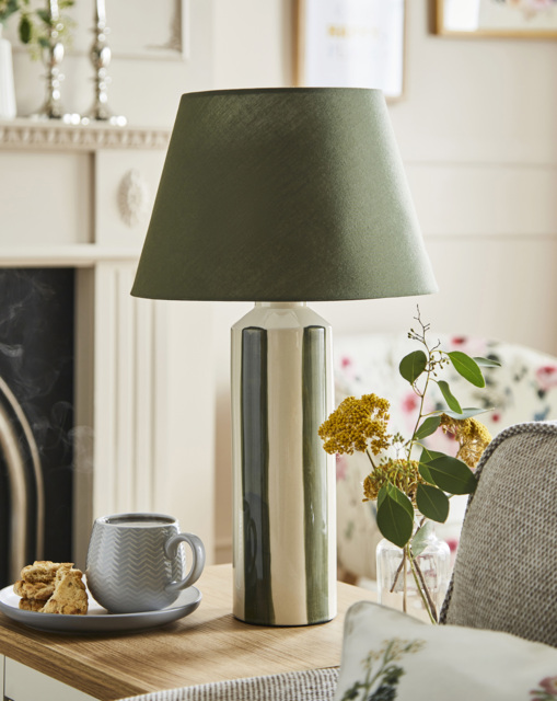 Suri Striped Ceramic Table Lamp Green - Gray & Osbourn - image 1