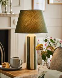 Suri Striped Ceramic Table Lamp Green - Gray & Osbourn - thumbnail 2