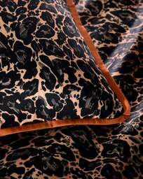 LLB Roxy Leopard Print Duvet Cover Set Black - Laurence Llewelyn-Bowen - Size: S KING - thumbnail 5