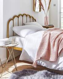 Joanna Hope Vivienne Scalloped Metal Bed Gold - Joanna Hope - Size: SINGLE - thumbnail 2