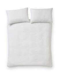 CL Jacquard Leaves Duvet Cover Set White - Catherine Lansfield - Size: SINGLE - thumbnail 4