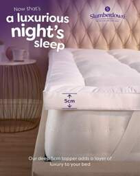 Slumberdown Luxe Mattress Topper 5cm White - Slumberdown - Size: S KING - thumbnail 3