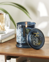 Hydrangea & Jasmine Jar Lidded Candle Blue - Candlelight