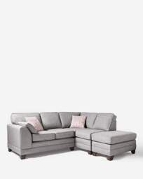 Hilliard Fabric Right Hand Corner Sofa Grey - thumbnail 3