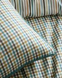 Appletree Micro Check Duvet Cover Set Green - Appletree - Size: DOUBLE - thumbnail 3