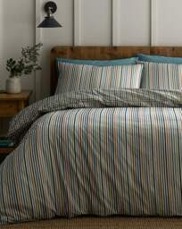 Appletree Micro Check Duvet Cover Set Green - Appletree - Size: DOUBLE - thumbnail 4
