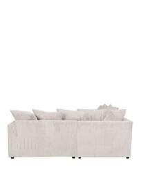 Ferguson Jumbo Cord Corner Sofa Cream - thumbnail 3