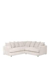 Ferguson Jumbo Cord Corner Sofa Cream - thumbnail 2