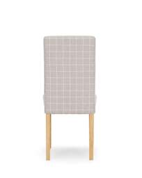 Ava Pair of Checked Dining Chairs Grey/Natural - JD Williams - thumbnail 5