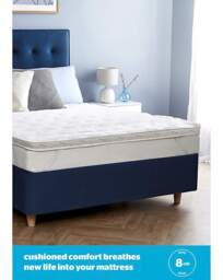 Silentnight Airmax 8cm Mattress Topper White - Silentnight - Size: SINGLE - thumbnail 4