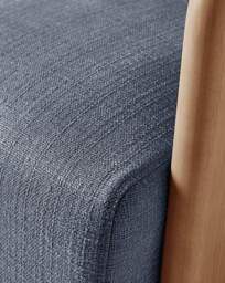 Fletcher Wooden Accent Chair Blue - JD Williams - thumbnail 4