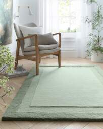 Stacked Border Rug Light Green - Origins - Size: 200X290 - thumbnail 1