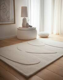 Sculptured Wool Pebble Rug Oatmeal - Origins - Size: 200X290 - thumbnail 1