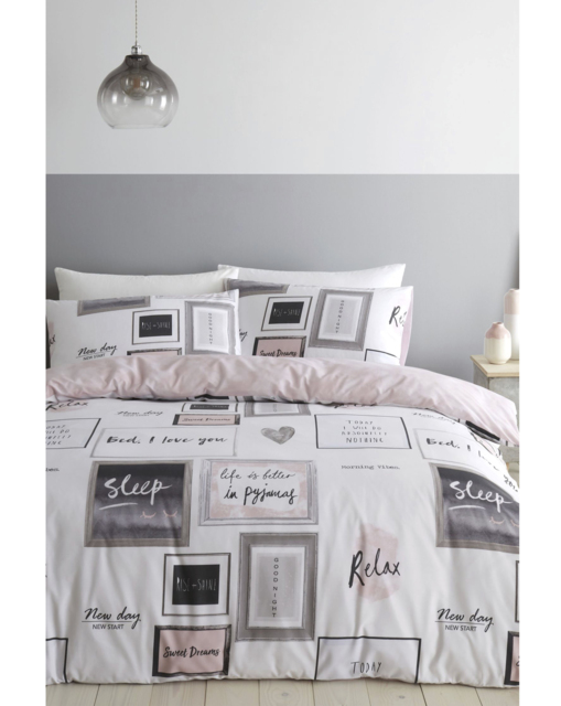 CL Sleep Dreams Blush Duvet Set White - Catherine Lansfield - Size: SINGLE - image 1