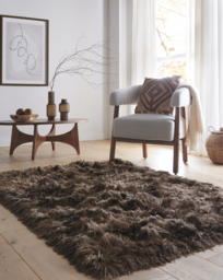 Glamour Deluxe Shaggy Rug Mocha - Origins - Size: 200X290