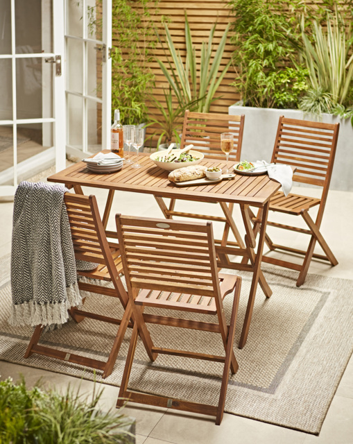 Charles Bentley 4 Seater Dining Set Wood - Charles Bentley - image 1
