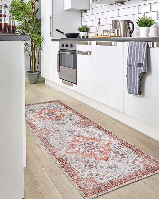 Marrakesh Washable Easy-Care Runner RED - Origins - Size: 67X200 - image 1
