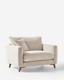 Beckett Chenille Snuggle Chair Cream - JD Williams - thumbnail 4