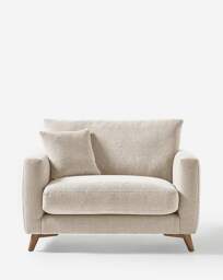 Beckett Chenille Snuggle Chair Cream - JD Williams - thumbnail 3
