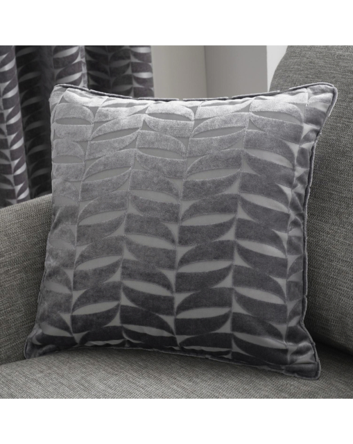 Curtina Kendal Filled Cushion Charcoal - Dreams & Drapes - Size: 43X43CM - image 1
