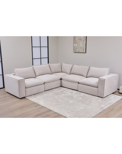 Campbell Corner Power Recliner Sofa Natural - JD Williams - image 1