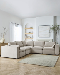 Campbell Corner Power Recliner Sofa Natural - JD Williams