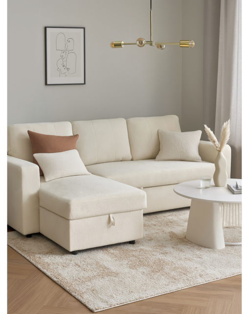 Aspire Nexis Left Corner Sofa Bed Natural - Aspire - image 1
