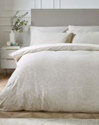 Catherine Lansfield Leaves Duvet Set Champagne - Catherine Lansfield - Size: DOUBLE - thumbnail 1