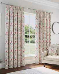 Cotswold Tape Top Curtains RED - Enhanced Living - Size: 117 x 183cm - thumbnail 1