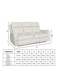 Aspire Kingsmere Power Recliner 3 Seater Elephant - Aspire - thumbnail 5