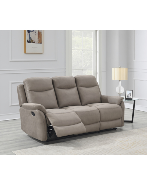 Aspull Manual Recliner 3 Seater Sofa Taupe - JD Williams - image 1