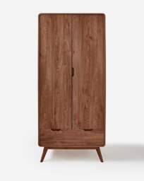 Oslo 2 Door 1 Drawer Wardrobe Walnut - JD Williams - thumbnail 2