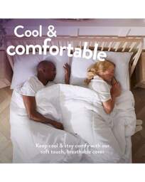 Slumberdown Summer Nights 7.5 Tog Duvet White - Slumberdown - Size: KING - thumbnail 2